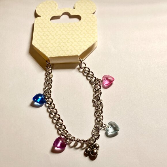 Vintage Disney Mickey Mouse Ears Charm Bracelet Disneyana Starter Silver Tone - Picture 8 of 13